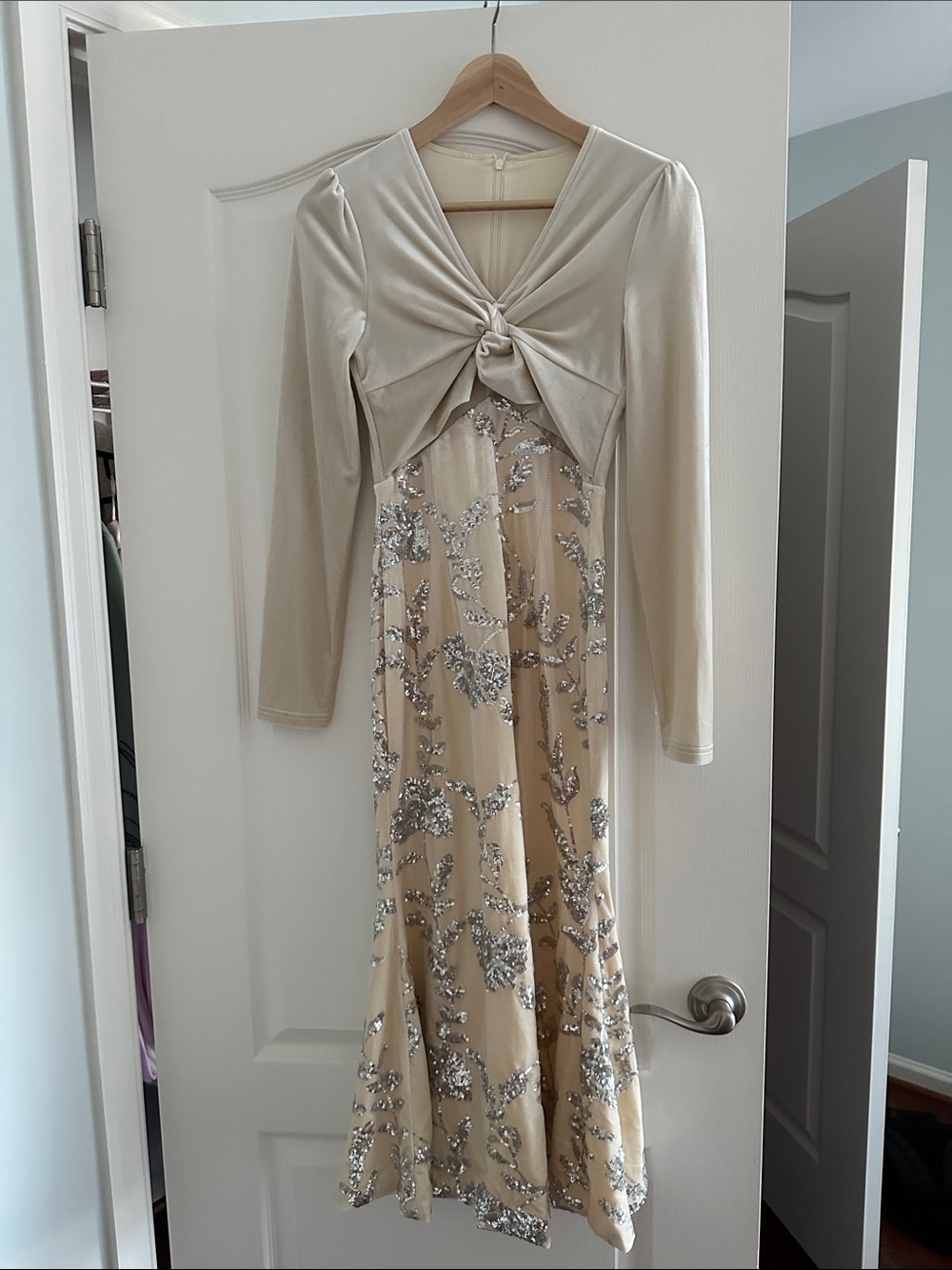 white mermaid maxi dress
